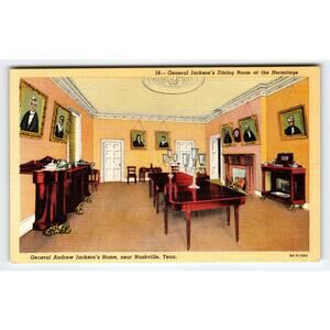 Vintage General Jackson's Dining Room Hermitage Nashville TN Postcard